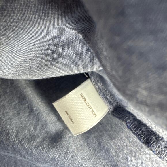 J. Jill Tuxedo Pleat Chambray Button Down tunic shirt blouse size Medium - Picture 11 of 12